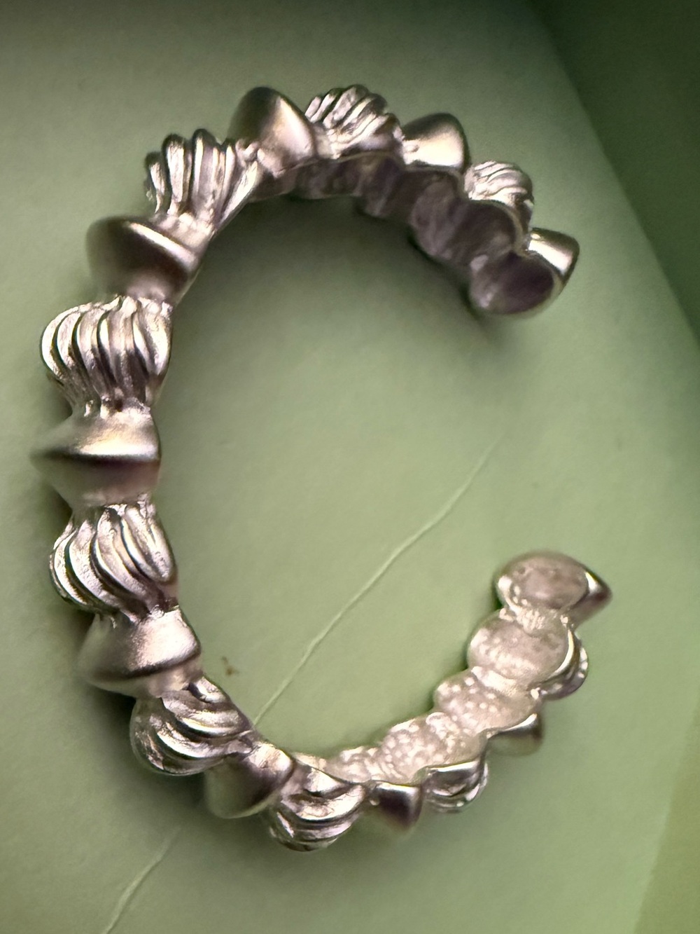 RARE and FAMOUS “Mary McFadden” Silver Sculpted Open Cuff Bracelet COLLECTION